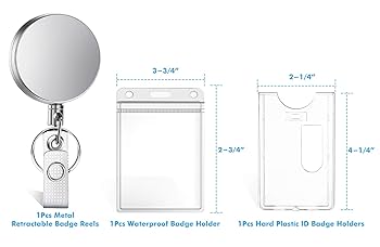 Amazon.com : Selizo Retractable Badge Holder with Keychain
