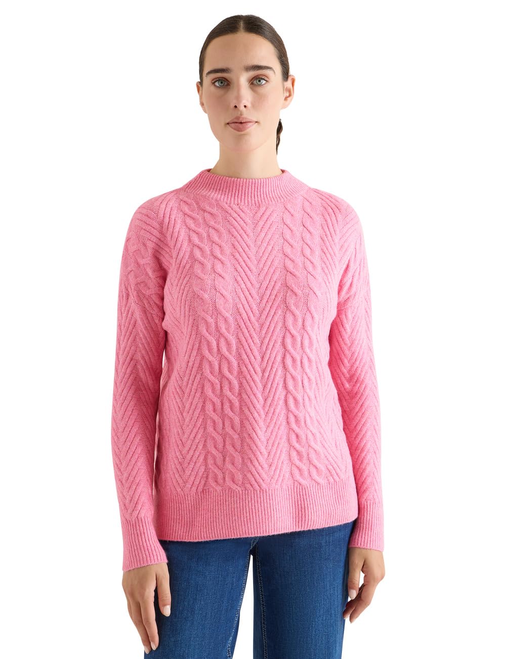 Cecil Damen Pullover mit Zopfmuster
