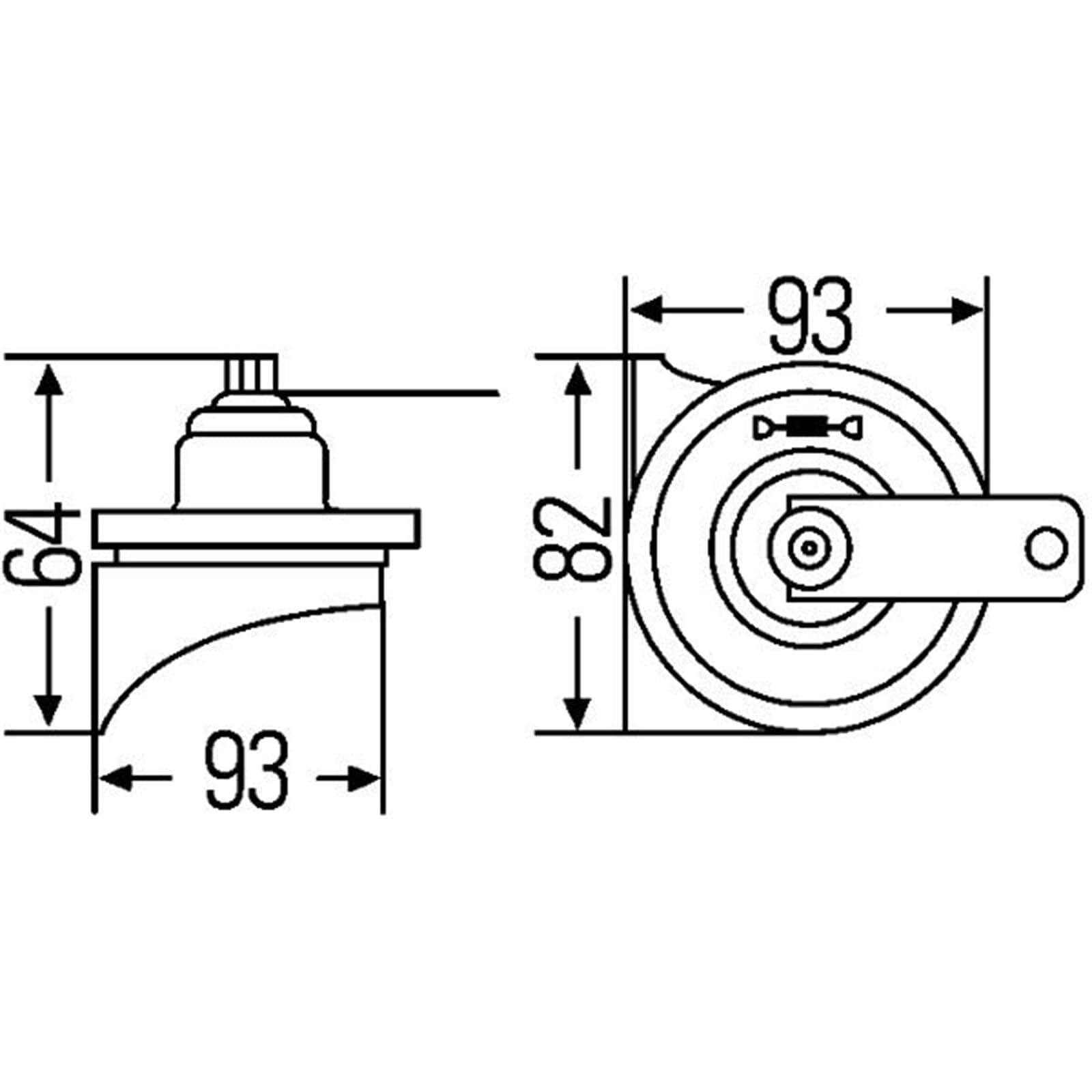 HELLA 3FH 007 728-861 Bocina - TE16 - 12V - Rango de frecuencia: 400/500Hz - Juego