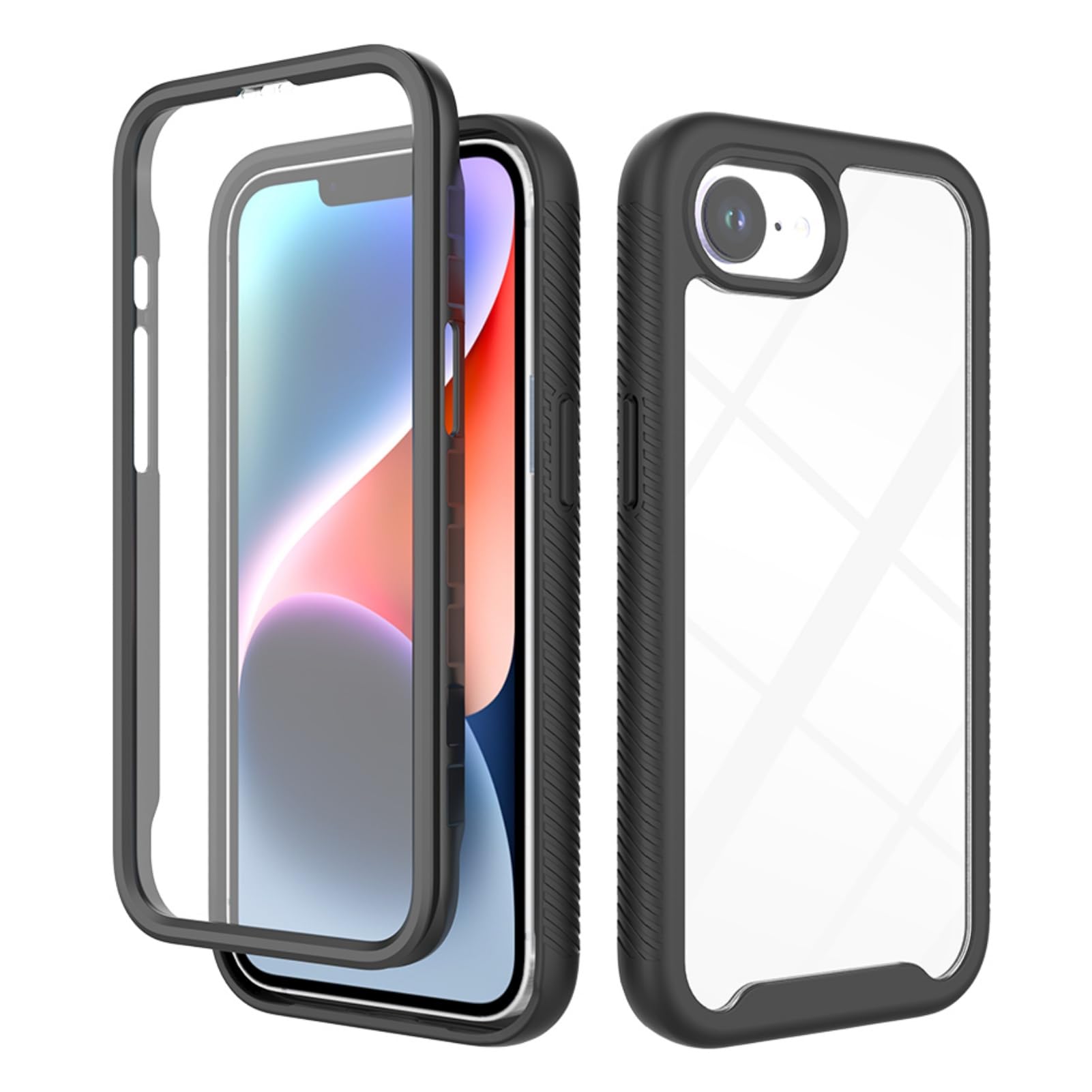 IPhone 16 Case - Full Body Protection Heavy Duty Phone Case - Custodia Per Telefono Magnetica Trasparente HD A Doppia Faccia, Incorporata Nel Telaio Del Paraurti In Metallo Del Protettore Dello - Foto 9