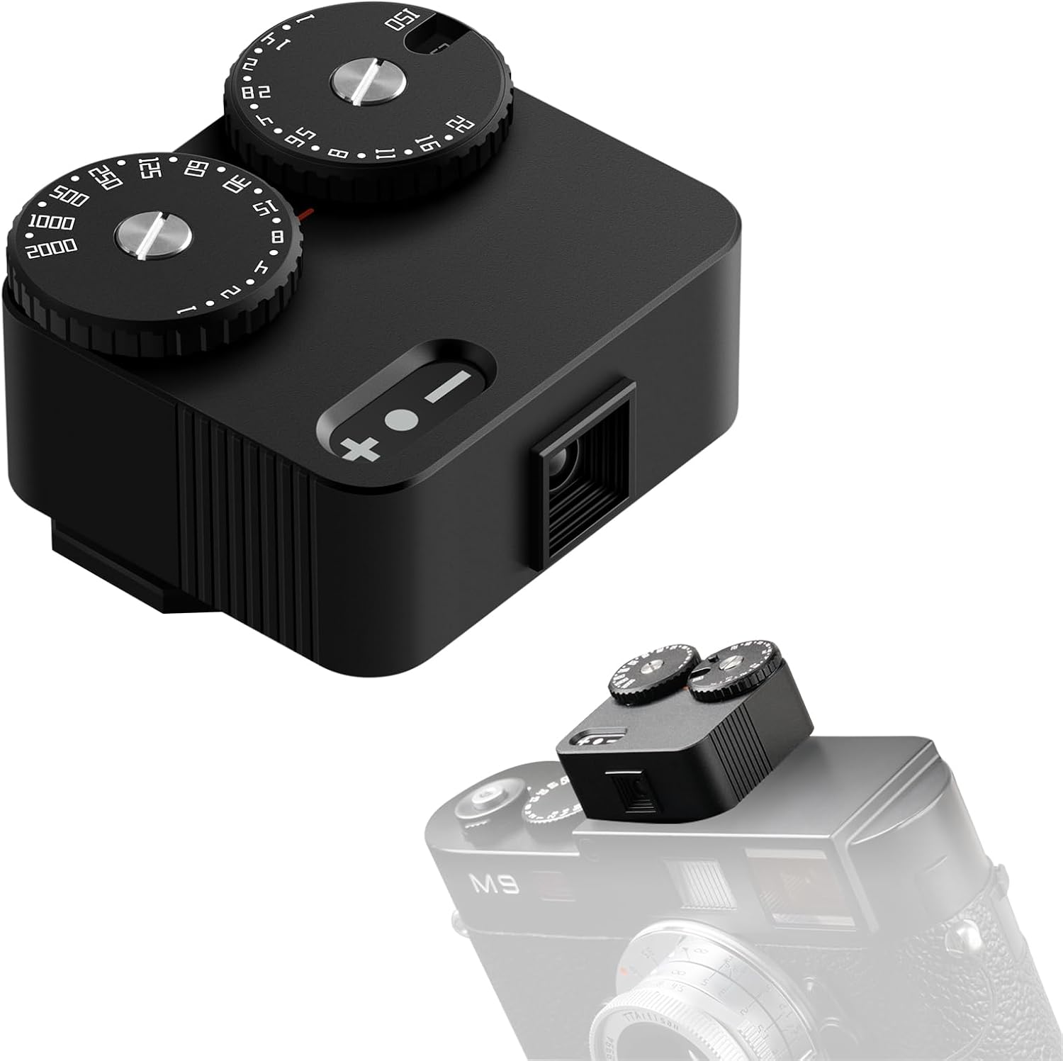 TTARTISAN Light Meter II, Adjustable ISO Aperture and Shutter Speed with Cold Shoe Lightmeter for Film Camera Light Meter Photography (Black)