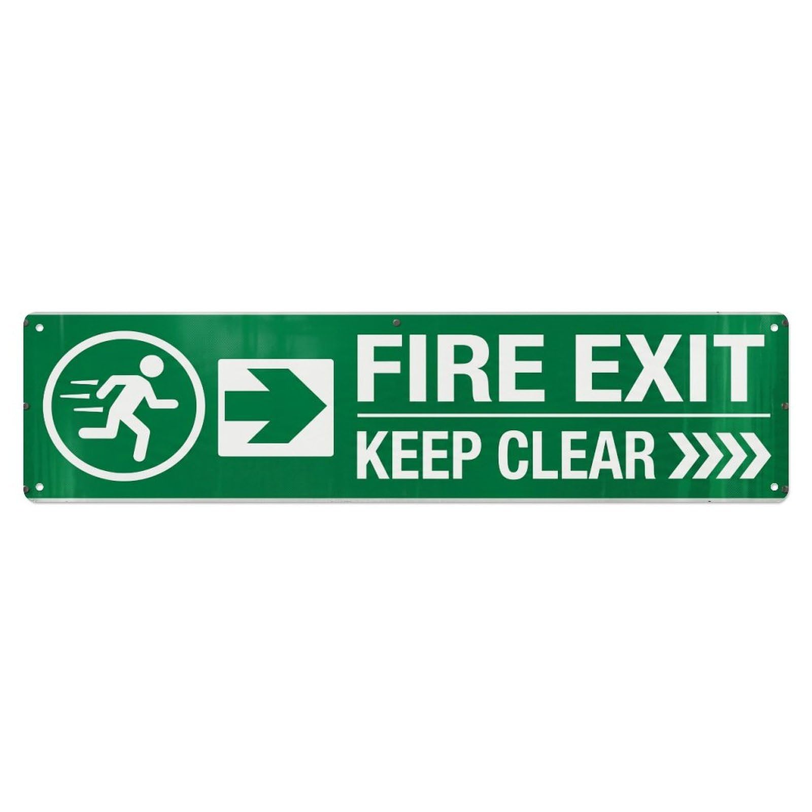 Arrow Exit Emergency Corridor Metal Tin Sign Plaque Wall Decor for Cafe, Club Bar, Office, Home Garden Metal Poster 4x16Inch