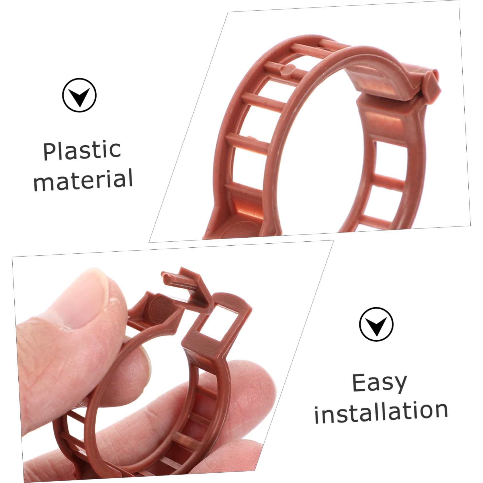 Abaodam 400 Stck. Pflanzenclips Clip-Spalier Pflanze aufrechter Clip Halteclips für Gewächshäuser Anlage pflanzclipse Plant Clips Befestigungsclips für Tomatenreben Veredelungsclip Plastik