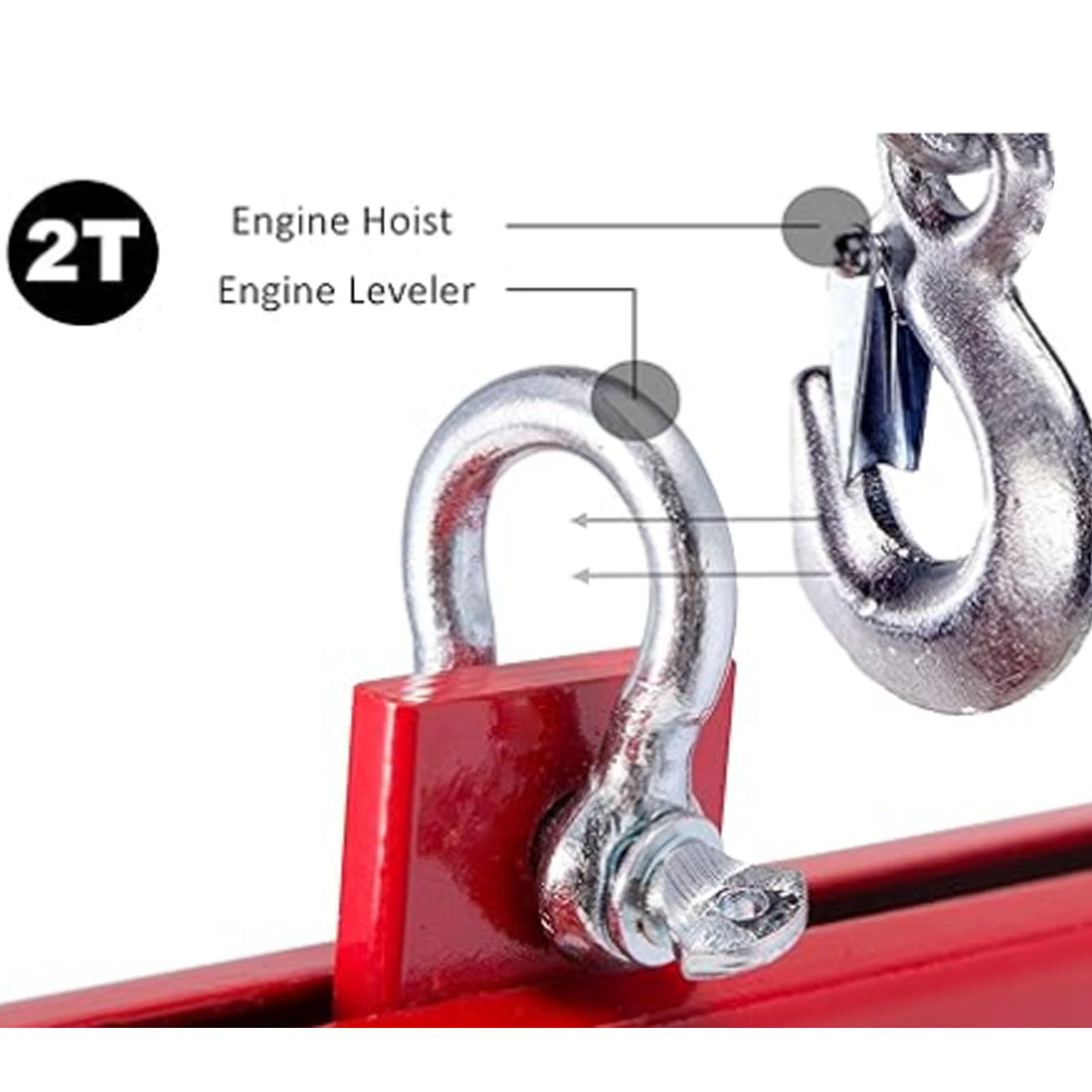 Azule del Motor, Accesorio de la Grúa de Tiendas, Nivelador de Carga de Motor de Hierro Ajustable de 4000 Lbs Rojo para la Caja de Cambios