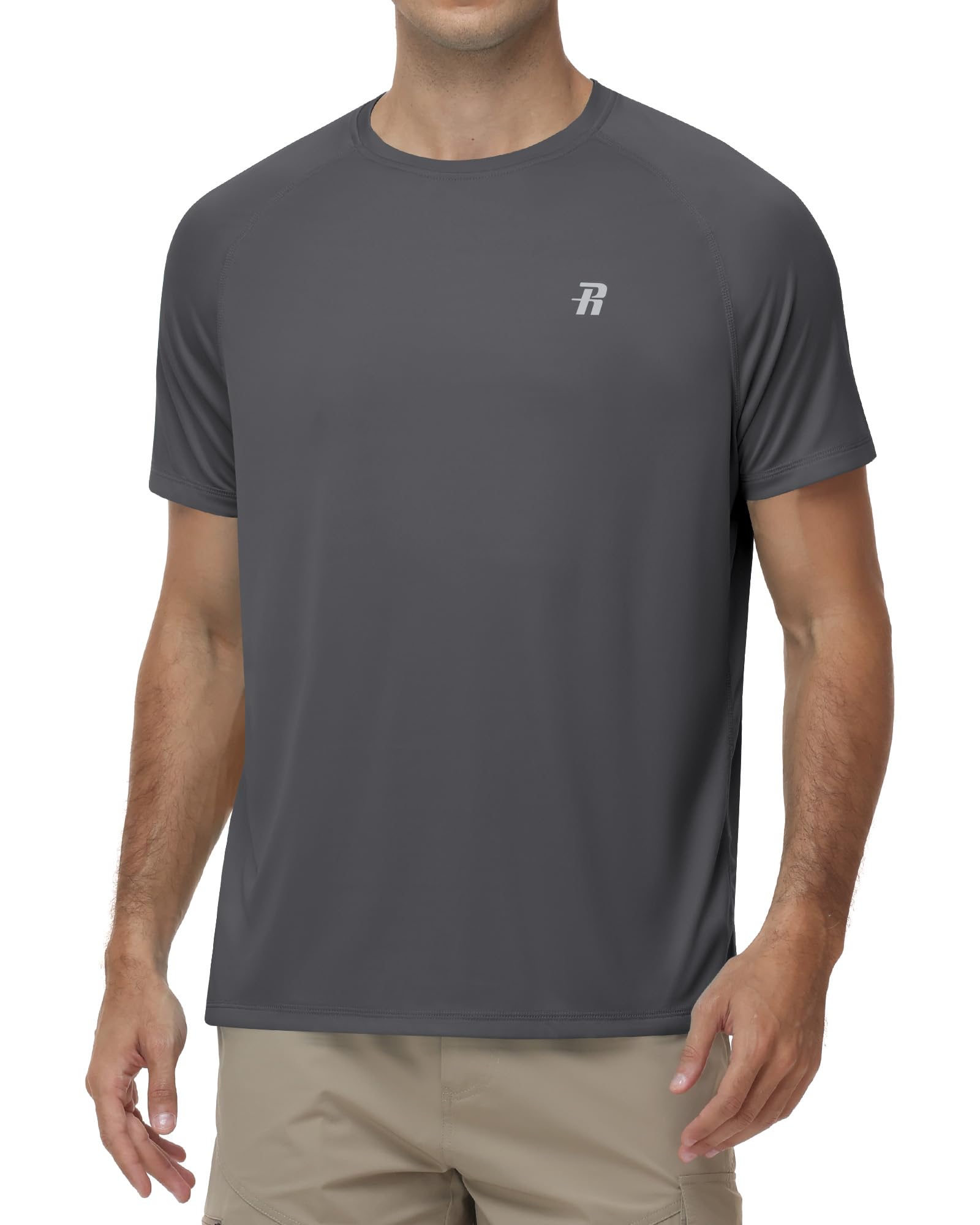 Runhit UV Shirt Herren Kurzarm, Schwimmshirt mit UPF 50+ Sonnenschutz, Schnelltrocknendes Rashguard Atmungsaktives Badeshirt für Wassersport, Surfen und Outdoor