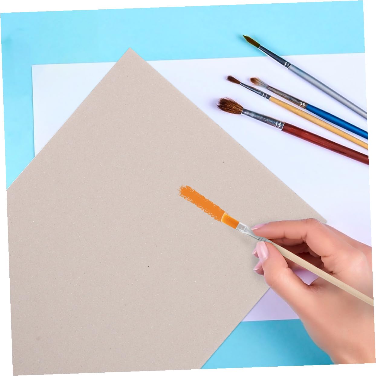 Cartoncino Bifacciale Marrone 20 Fogli per Disegno e Fai da Te