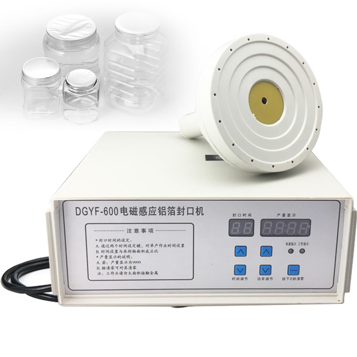 Macchina Sigillatrice Elettromagnetica Portatile, Sigillatrice A Induzione Portatile, Macchina Sigillatrice Manuale per Tappi di Bottiglia, Potenza Regolabile per Metallo