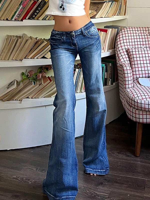 EMMIOL Straight Jeans for Women Streetwear Jeans Vintage Wide Leg Straight Denim Pants Womens Casual Trousers2
