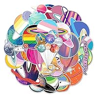 Galaxy Stickers for Laptop(50 PCS),Gift for Children Teens Adults Girl Boys,Waterproof Stickers for Water Bottle,Planet Earth Vinyl Stickers for Scrapbook,Skateboard,Bike,Phone,Dairy