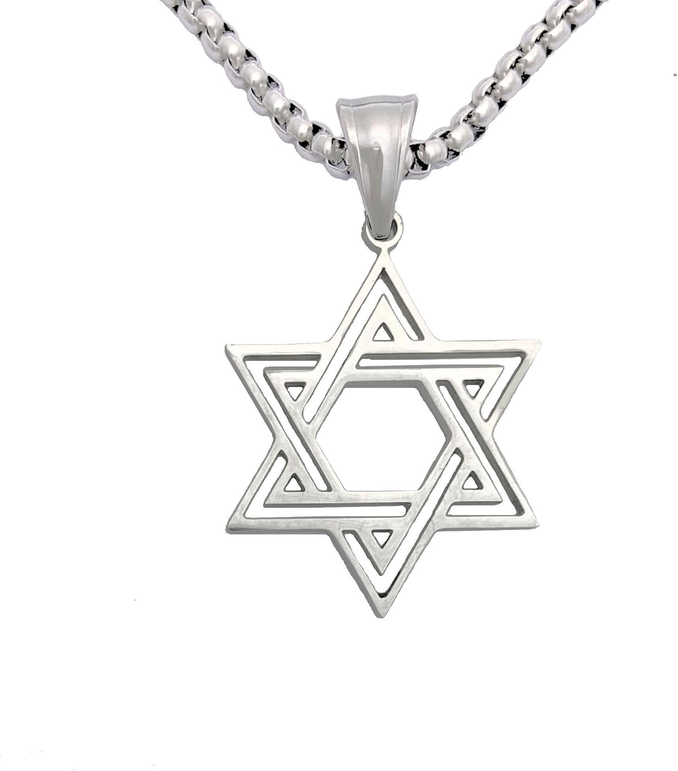 Tapp Collections Star Of David Pendant 316L Stainless Steel Necklace For Men Women