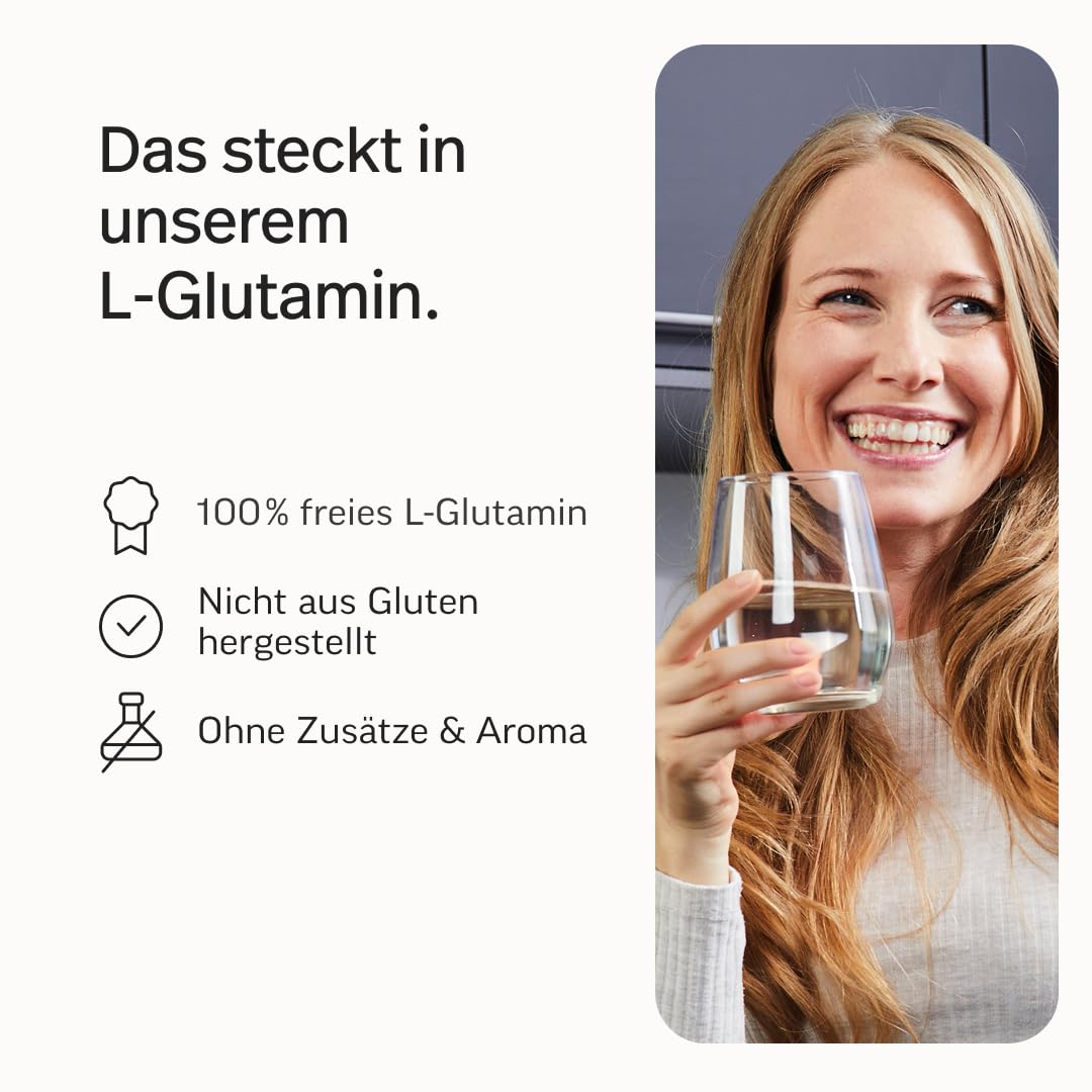 edubily® L-Glutamin Pulver - Vegane Aminosäure aus Fermentation - Ohne Aroma - Pures L-Glutamin ohne Zusätze (500 g Pulver)