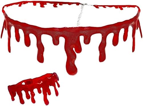 Juego de accesorios de disfraz de vampiro y pulsera para fiesta de Halloween que gotea sangre