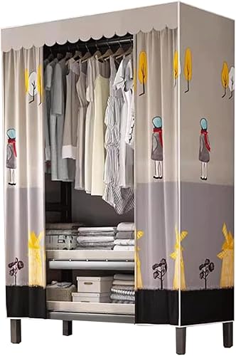 Miniatura 10 de large closets Portable Wardrobe Closet with Thick Cloth Cover Clothes Closet for Bedroom Storage Closet Metal Frame Wardrobe Closet Space-saving