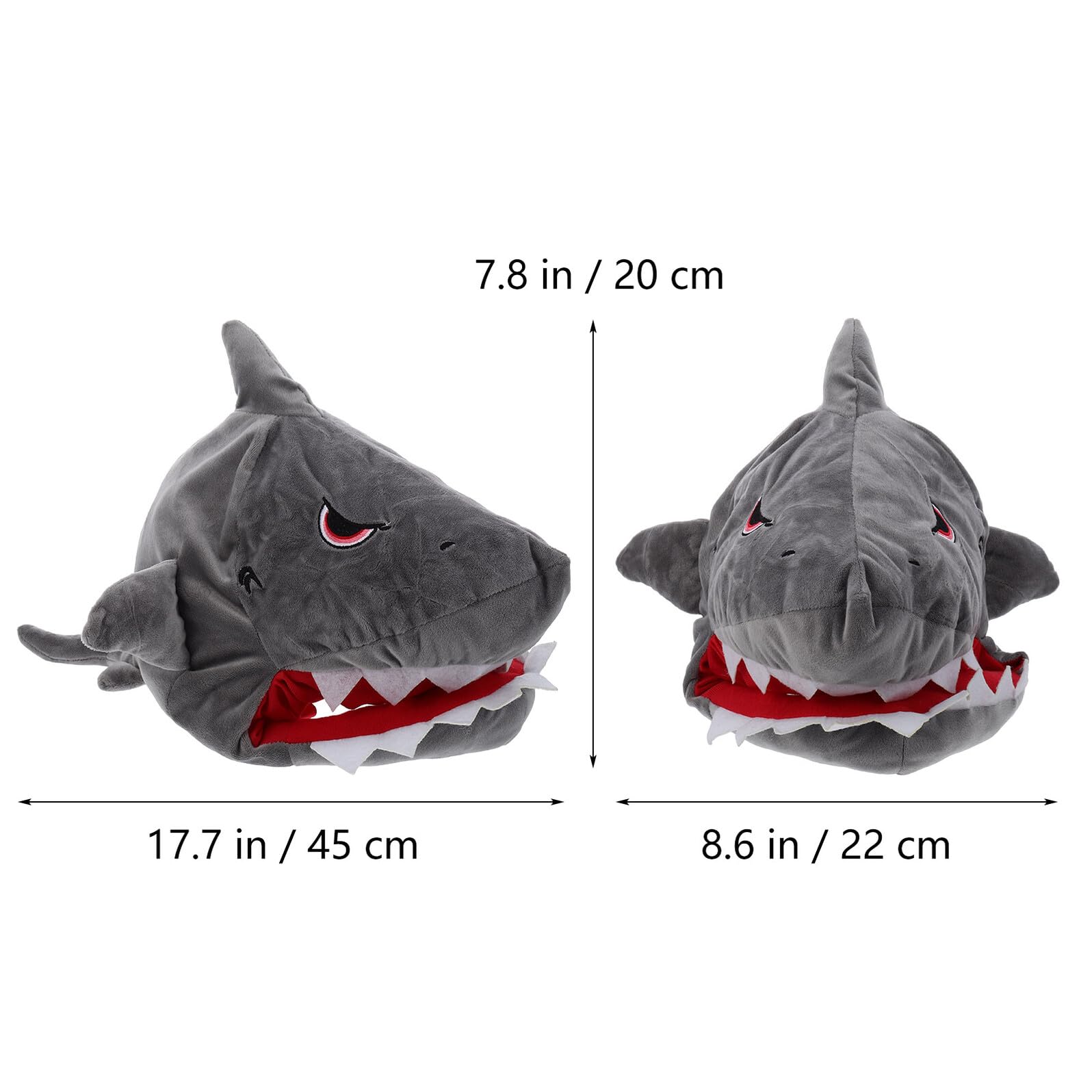 Sombrero de Fiesta Divertido Diseño de Tiburón Gorra de Peluche para Carnaval Cumpleaños y Sesiones Fotográficas Tocado Novedoso para Disfraz Original