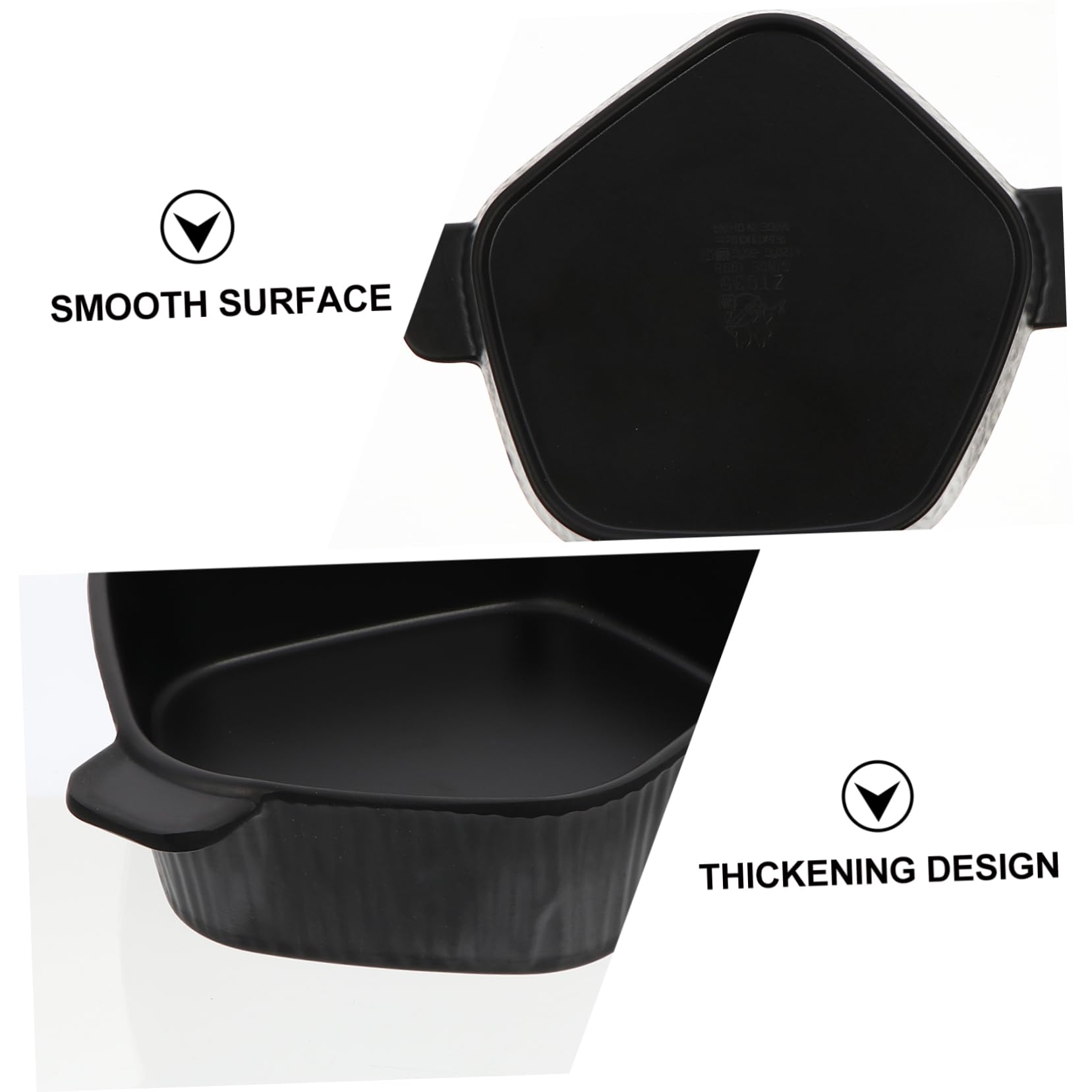 BEBEMOKO 1pc Sauce Dish Kitchen Saucer Candy Containers Spaghetti Noodle Container New Year Eve Party Plate Saucer Plates Sauce Dip Bowls Condiment Container Snacks Container Melamine Black