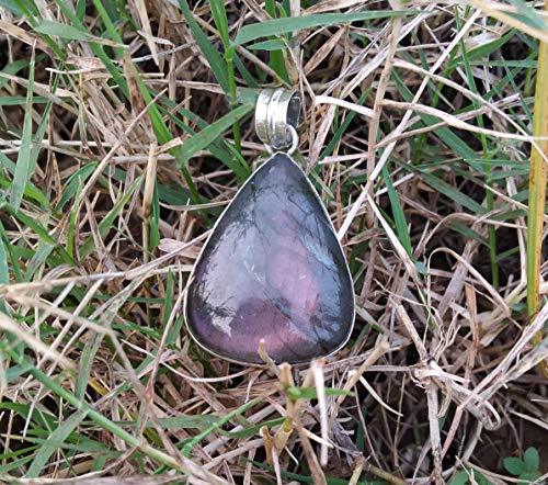 Purple Labradorite Pendant, 925 Sterling Silver, Natural Handmade Pendant, Purple Color Pendant, Beautiful Pear Pendant, Amazing Jewelry, Exclusive Jewelry, Good Looking Pendant, Charm Pendant