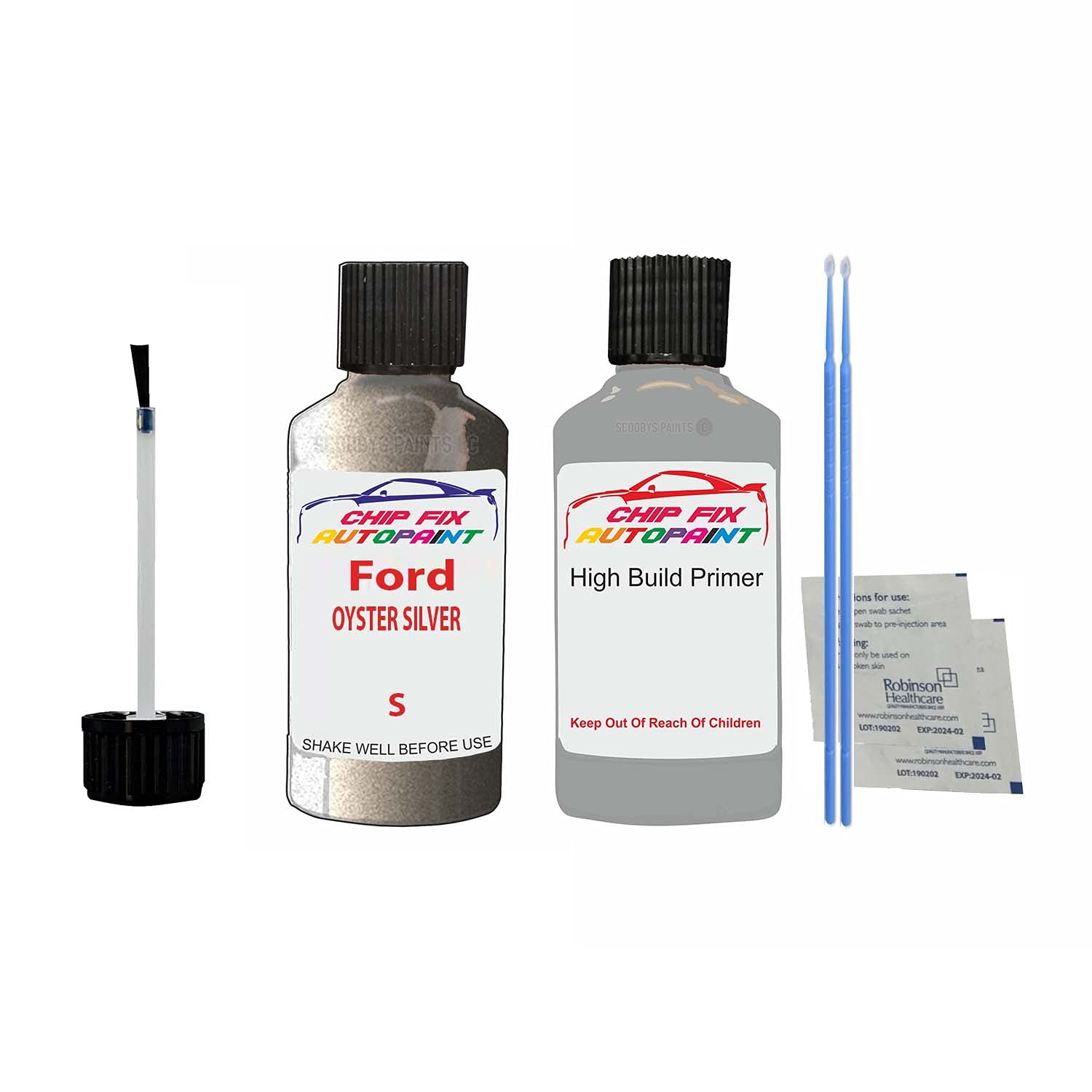 Scoobys Paints Back In The Mix Oyster Silver Compatible With Ford Touch Up Paint Scratch Stone Chip Primer Undercoat Repair Kit