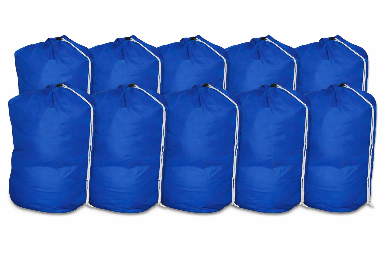INCO-CARE Durable Laundry Bag with Drawstring and Carry Handle, Heavy Duty Reusable, Colour-Coded, Machine Washable 95°C, Blue (Pack of 10) — image 1