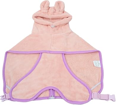 Dog Drying Coat with Hood, Adjustable Soft Wrap Bathrobe with Buckle, Super Absorbent Fast Drying Tower for Small, Medium, Large Dog Cats X-Small, Pink