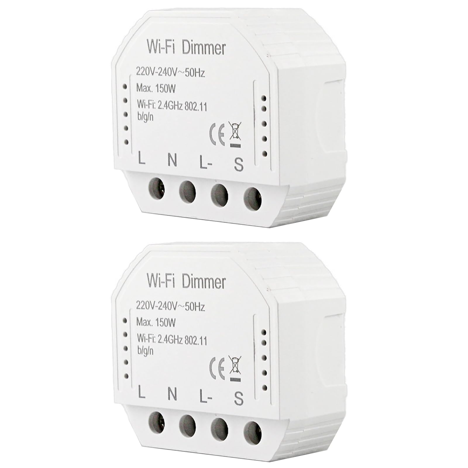 2 módulos de interruptor de luz inteligente, módulo de interruptor de cortina inteligente WiFi, módulo de interruptor de pared de bricolaje, interruptor inteligente funciona compatible con la