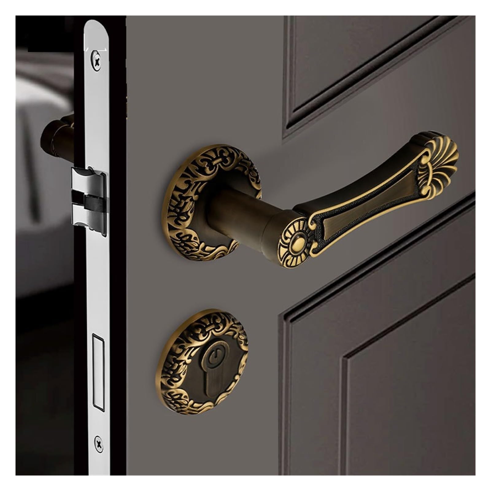Poignée de porte en bois de chambre style chinois pour créer une ambiance zen