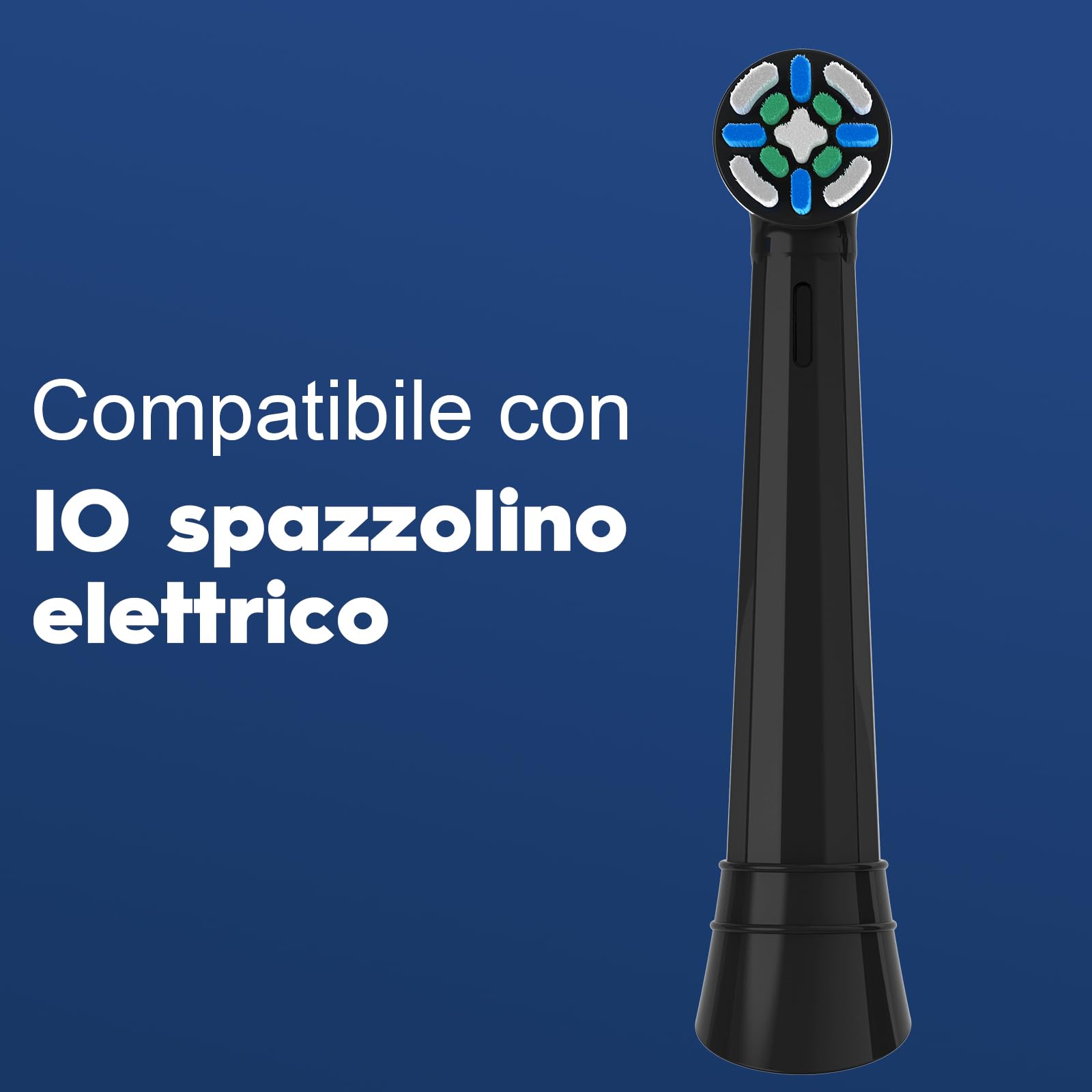 IO Testine di ricambio compatibili con Oral B IO 2/3N/3/4/5/6/7/8/9/10 Series Spazzolino elettrico per la pulizia, Compatibile con Oral B IO (12 Bianco Nero)