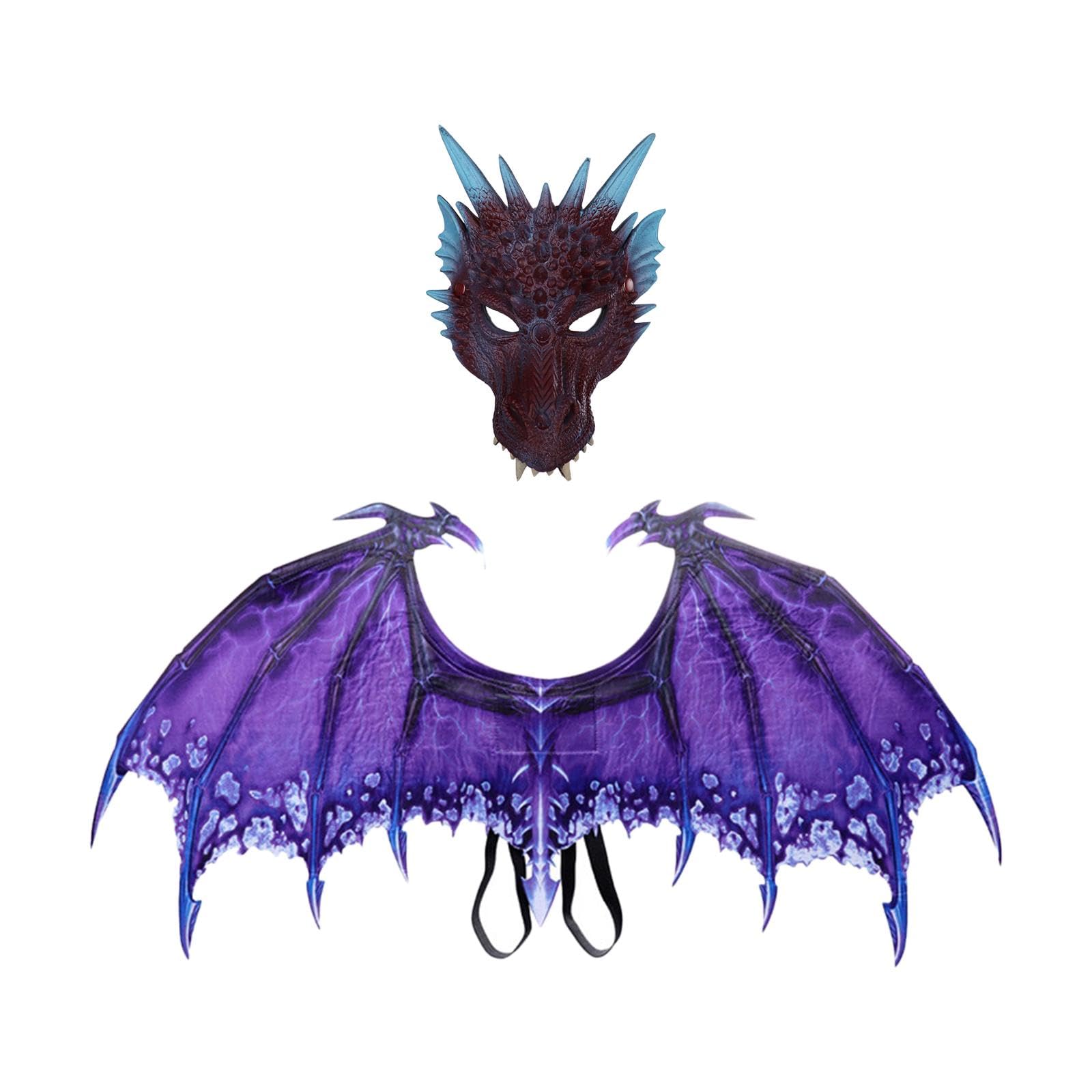 Set di Costumi Cosplay per Adulti: Maschera, Maschera, – Set di Costumi di Halloween per Carnevale, Pasqua, Feste di Compleanno E Travestimen, Viola