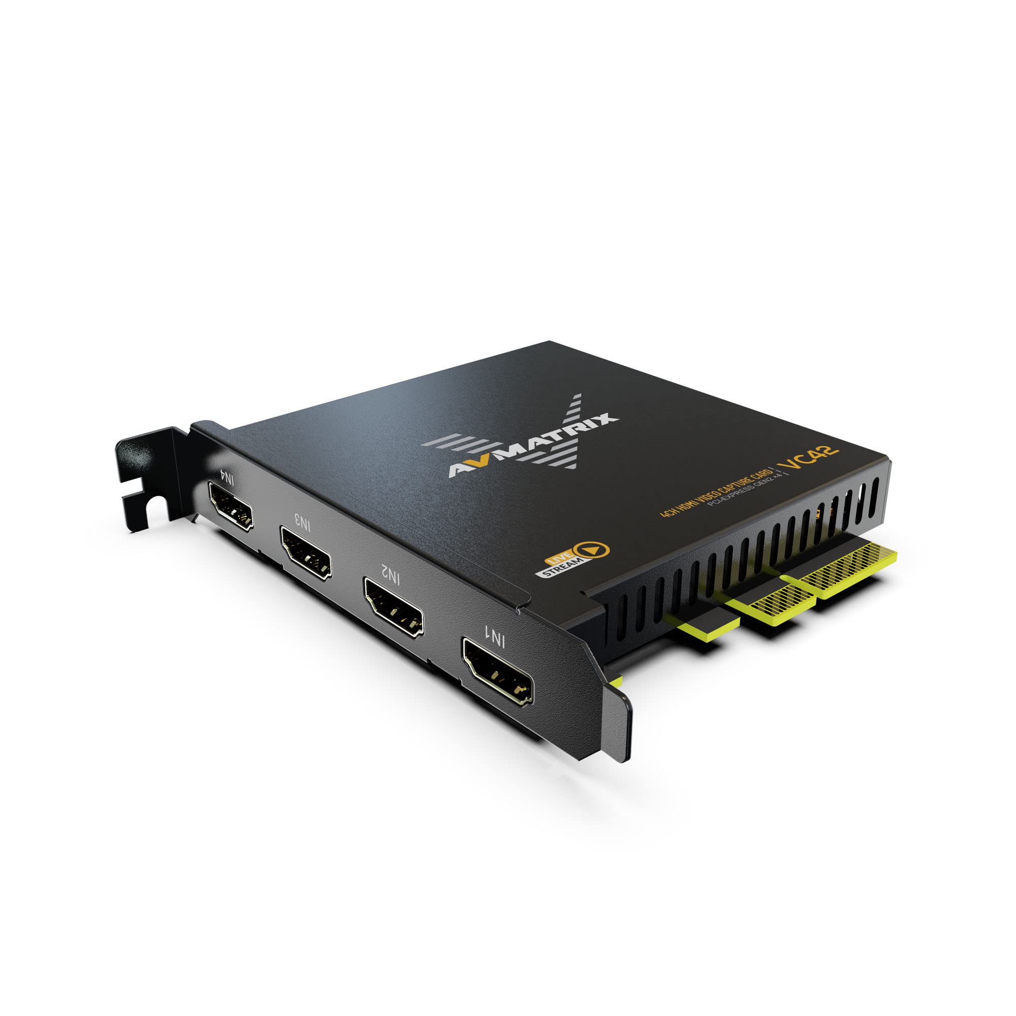 Scheda PCIe 4 Porte HDMI – Acquisizione Video HD E 4K, Registra 4 Flussi Senza Compressione, Chipset Artix, Per Windows/Linux/Mac