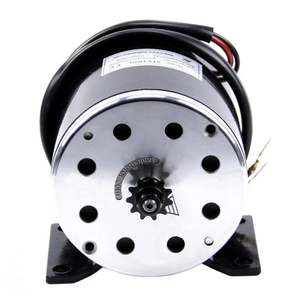 DC 24V 500W Brushed Motor, MY1020 Brush Electric Motor for Mini Bike Quad Go Cart E-Bike Scooter 2500RPM, 25H-11T Chain Drive, Horsepower 0.68HP / Rated Current 27.4A