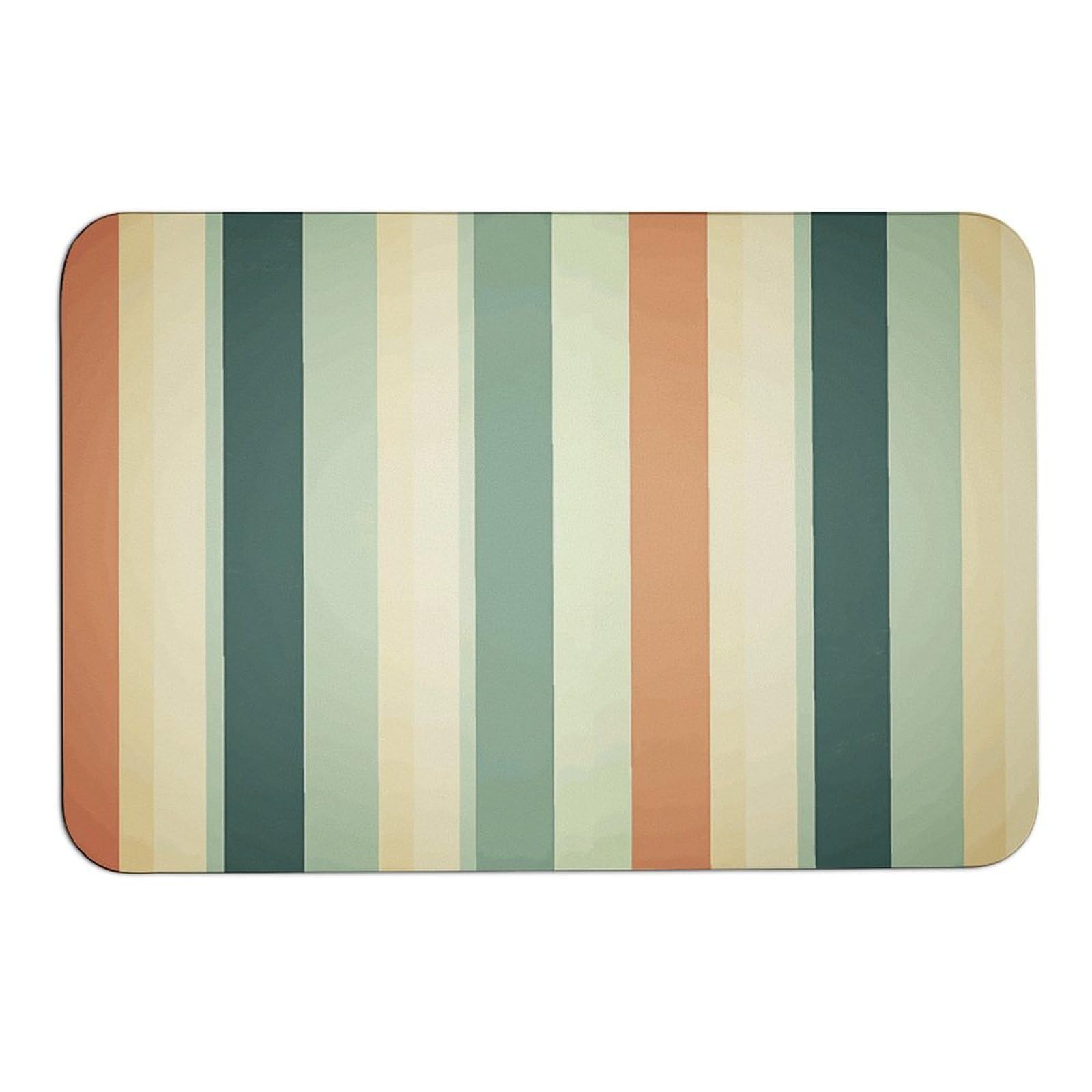 Tapis de sol confortable à rayures imprimées lavable