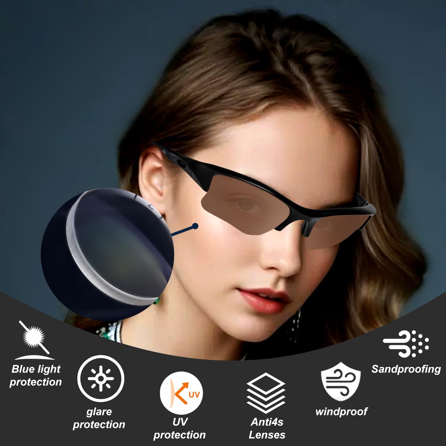 Fiskr Lenses Replacement for Oakley Flak Jacket XLJ Sunglasses 4 Pairs