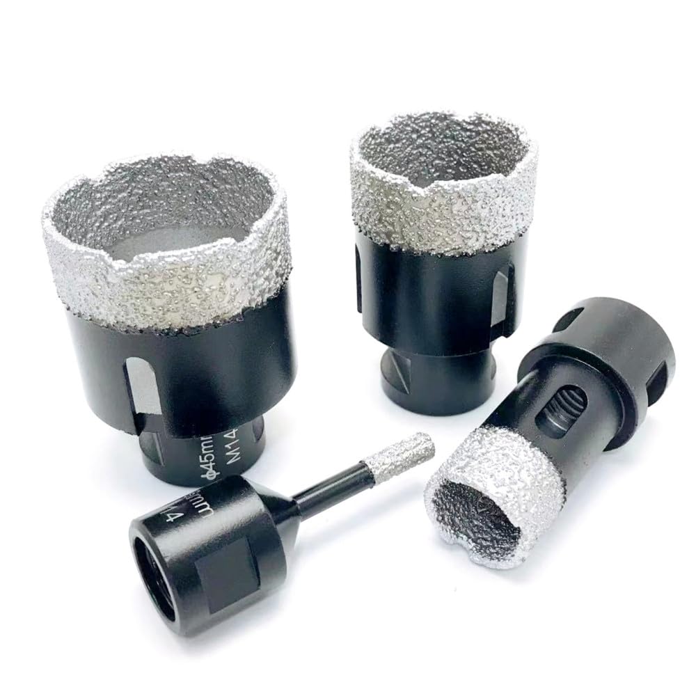 1 szt. Suchy diamentowy rdzeń wiertniczy do płytek ceramicznych otwornica granitowa wiertła do marmuru płytki z otwieraczem do gwintów M14, 60mm