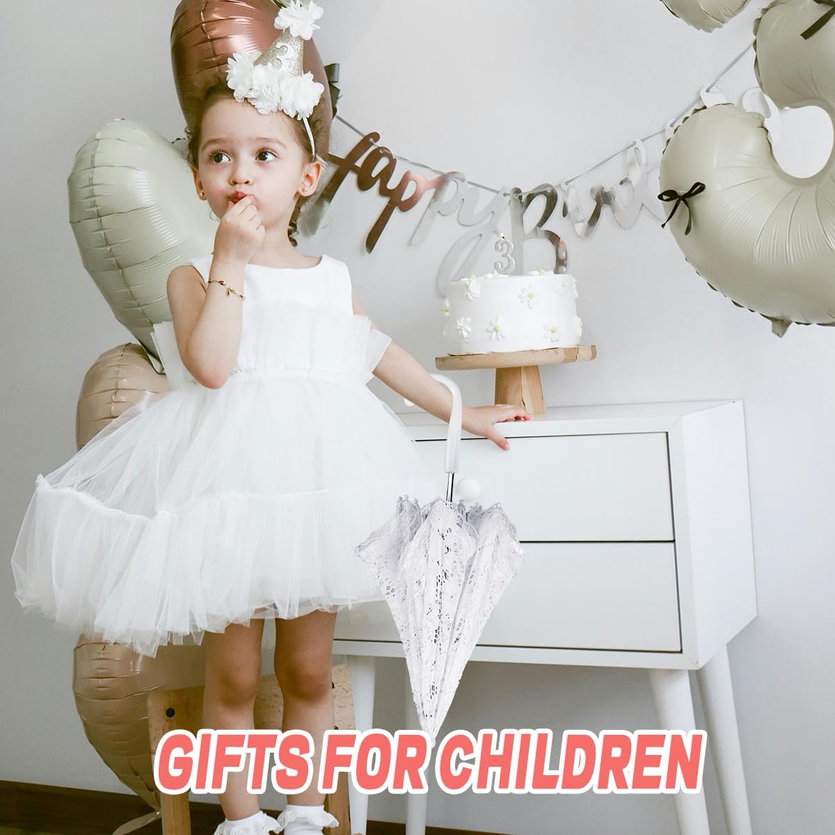 2 White Lace Embroidery Umbrella for Girls,Wedding Umbrellas,White Craft Parasol for Bridal Party,Pet Decoration Umbrella,For Wedding Decoration, Flower Girl,vintage photo shoot props - Image 7