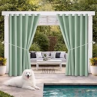 Vista 45 de DIVA EN CAMINO DEC Cortina de patio para exteriores, impermeable, oscurecimiento, con aislamiento térmico, cortinas interiores para dormitorio