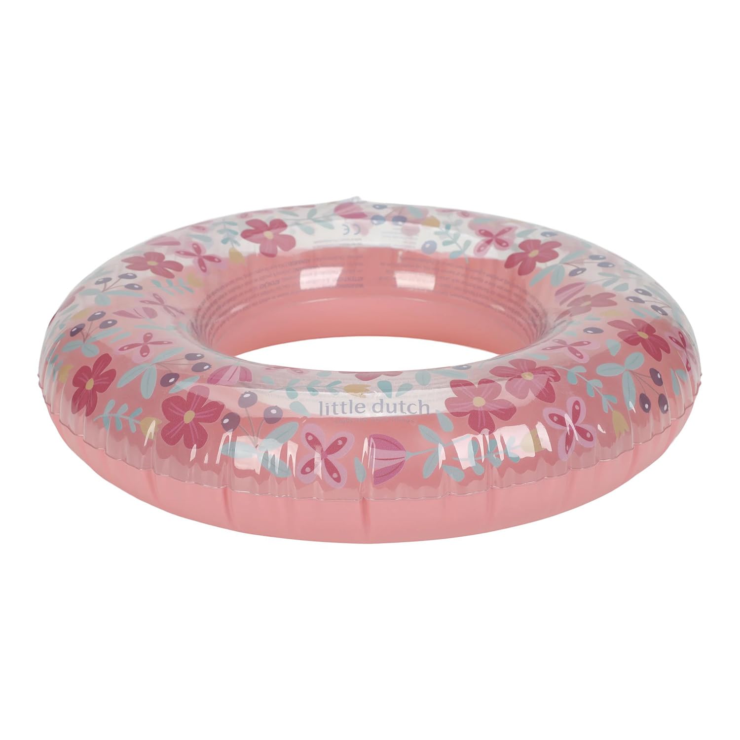 Little Dutch 2014447 Bath Toy Inflatable Swimming Ring - Pink Flowers