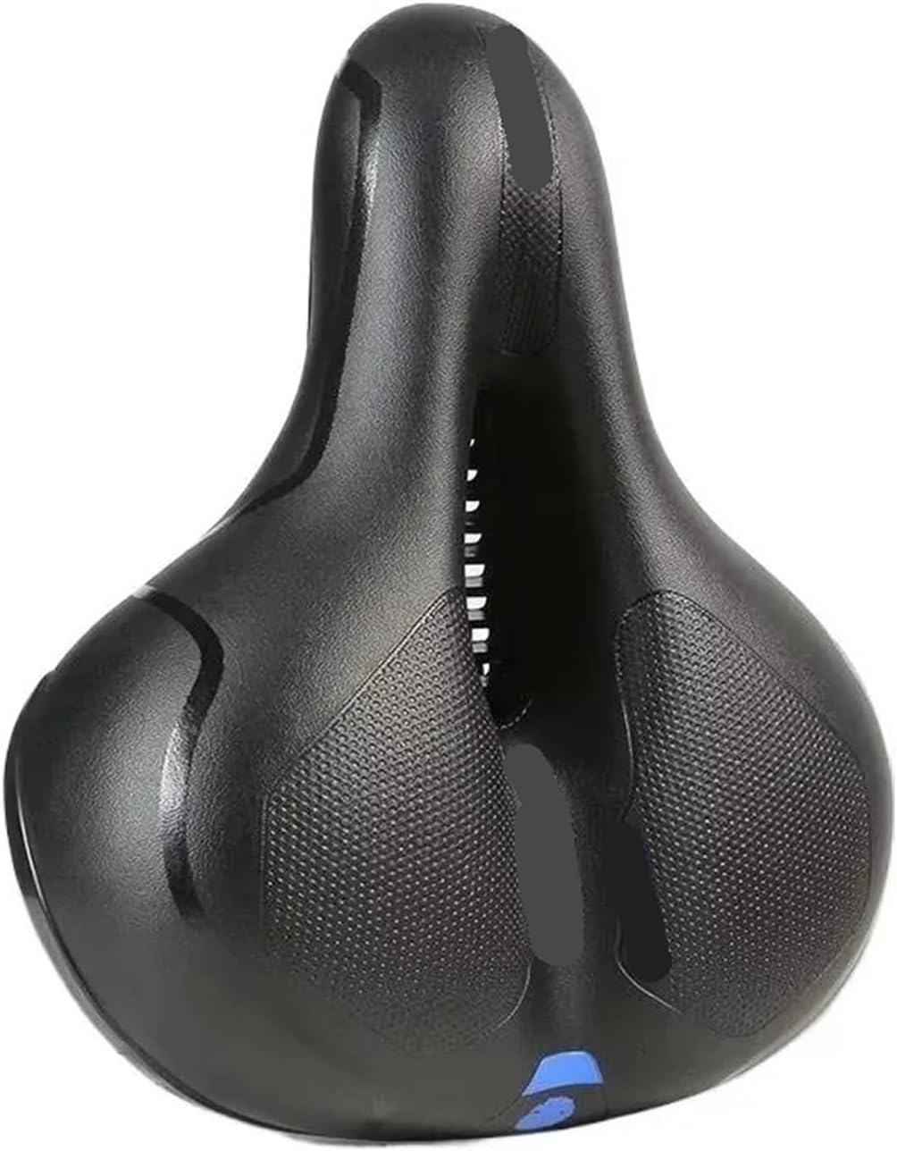 Hollow Breathable Bicycle Saddle Men Women Road Bike Shock Absorbing(Blue)