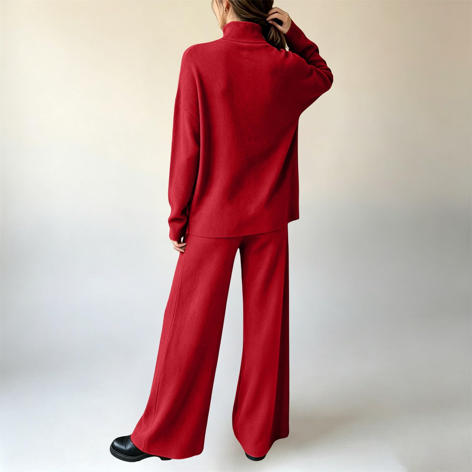 Completo Donna Elegante Autunno Tuta Casual Elegante Sportswear Leggera