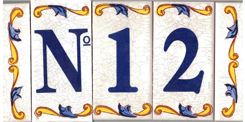 TORO DEL ORO House Numbers, Tile Numbers and Letters, Ceramic Chalca, Crackle Style, Names and Address - Image 2