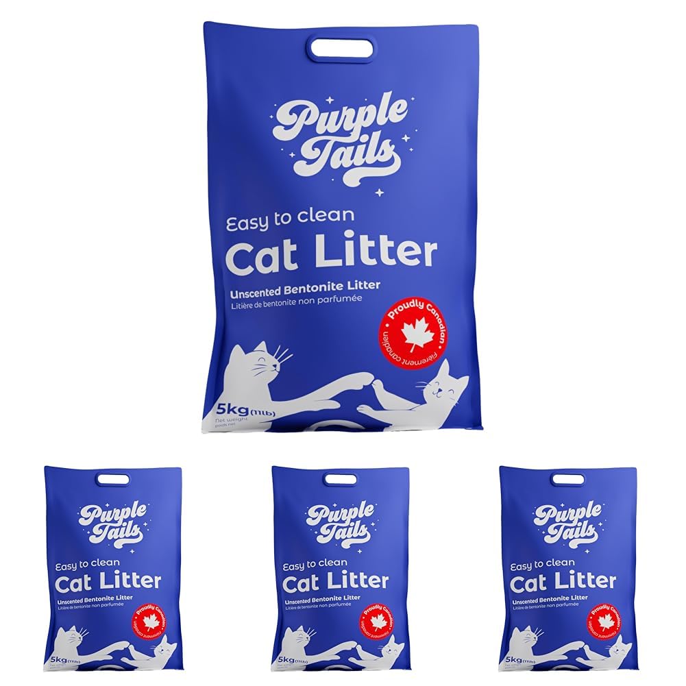 Canada Cat Litter – Natural Bentonite Cat Litter with Activated Carbon–Odour Control and Highly Absorbent Litter for Cat (Pack of 4, Unscented)-image-14