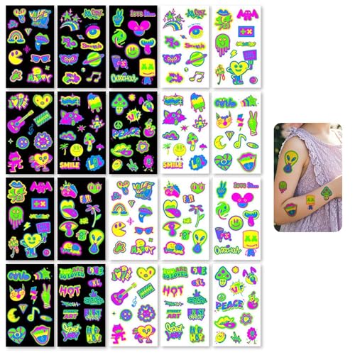 Bvtpoyy tatuaggi emporari, decalcomanie per corpo, resistenti all'acqua