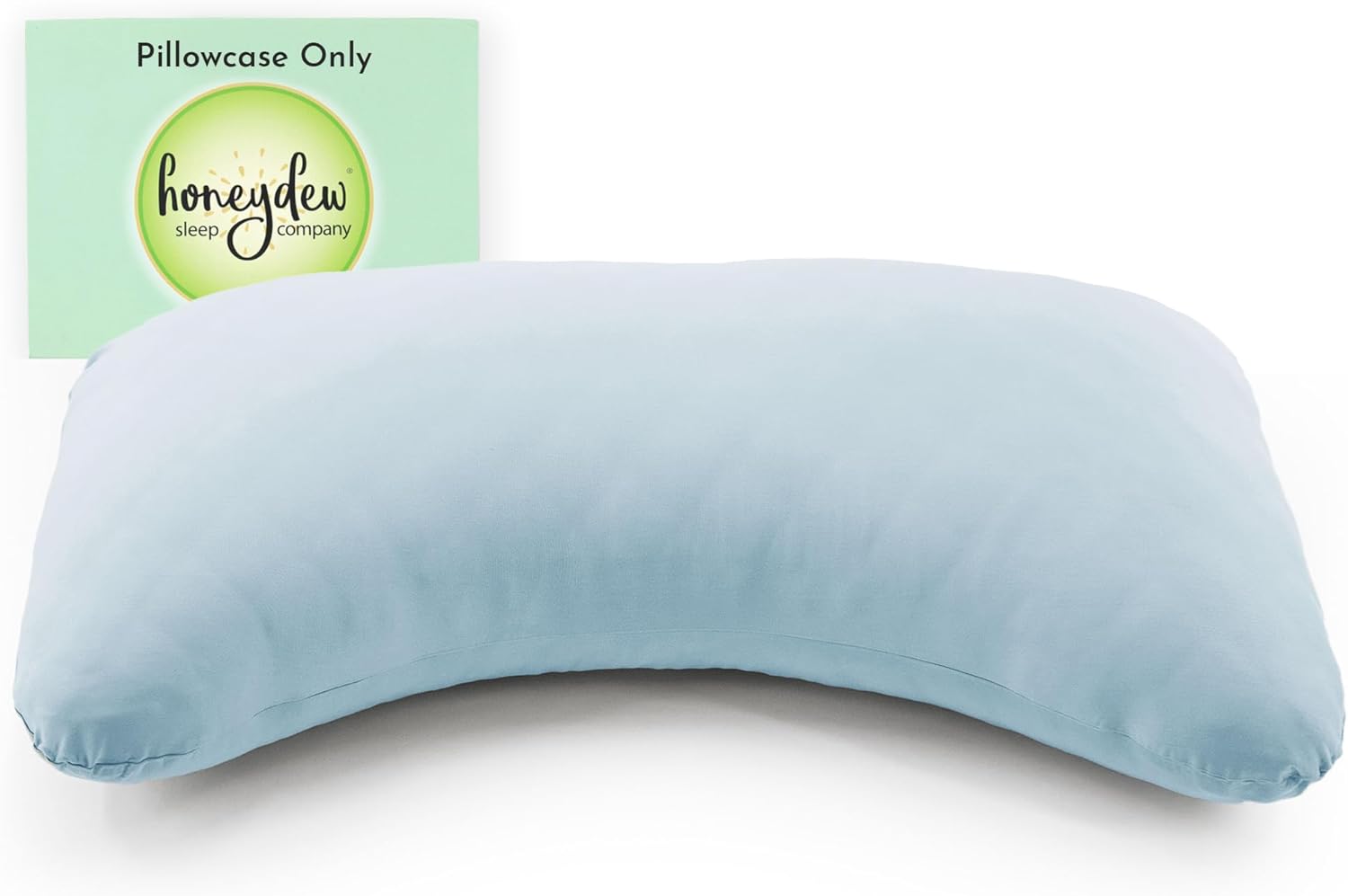 Product image of Honeydew Queen Side Pillow Case - Fits The Scrumptious and Essence Curved Pillows for Side Sleeping - Comfortable and Soft Cooling Viscose Made from Bamboo Fabric - Queen Size (Coastal Blue)
