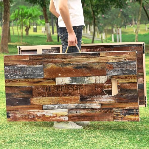 Image of Sportdo 4x2 ft Solid Wood Cornhole Set with 8 Bean Bags, Regulation Size Cornhole Board Set for Adults, Cornhole Game Set for Tailgate Backyard Toss Games Indoor&Outdoor Activities