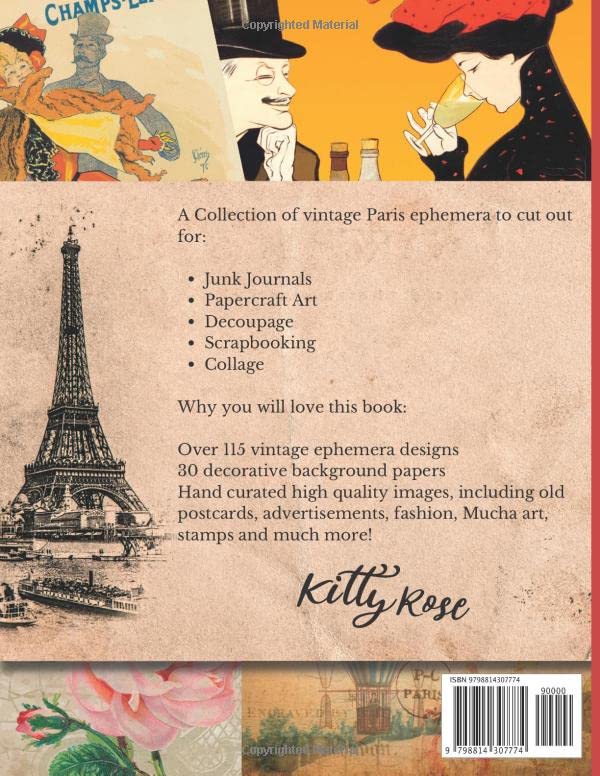 Vintage Paris Ephemera: Parisian Theme Image Collection To Cut Out For Junk Journals, Collages, Decoupage, Scrapbooking And Paper Craft image 3
