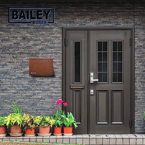 Image of Wall Mounted Locking Mailbox - Rustic Modern Vintage Design from Bailey Boxes - The Rockdale - Elevate Your Exterior with a Top-Notch Custom Style Mailbox