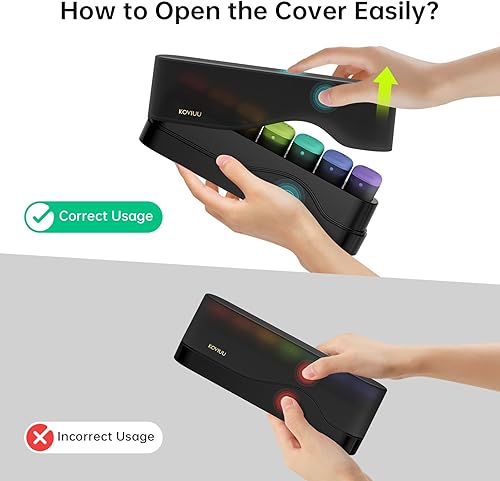 Miniatura 3 de KOVIUU Pastillero semanal 1 vez al día, pastillero desmontable 7 días, pastillero de viaje, dispensador de medicamentos una vez al día, contenedor