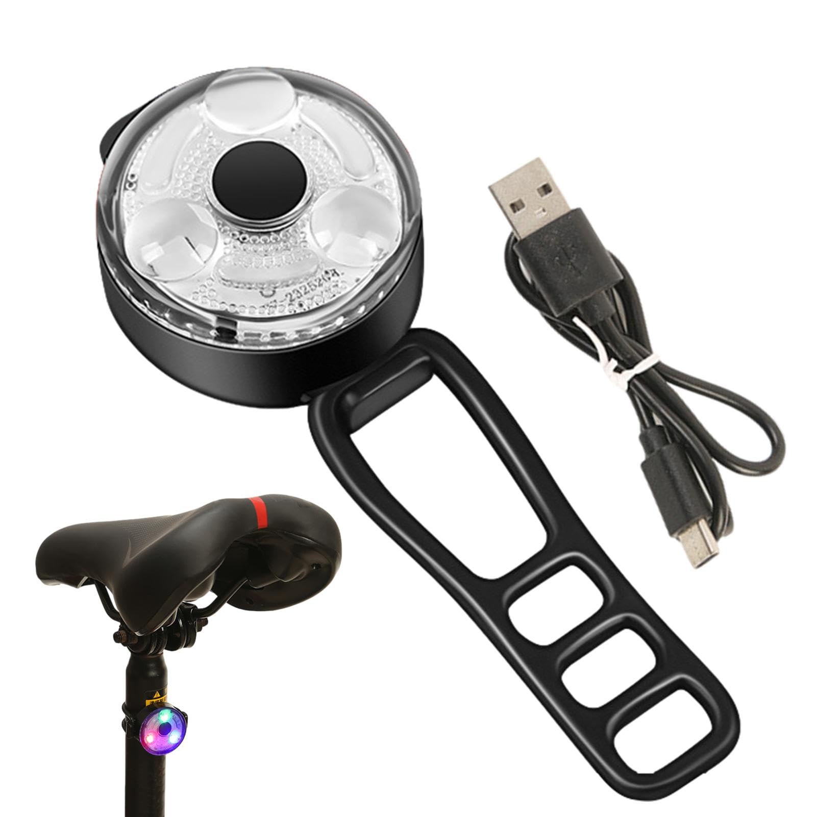 LEDサイクリングリアライト、バイク用のテールライト,3モードバイク  