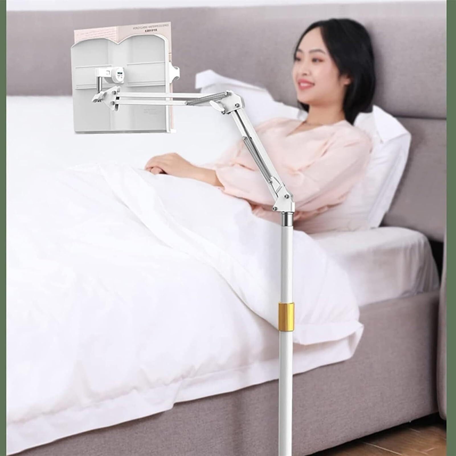 Soporte de Suelo para Leer Libros, Soporte para Libros para Leer, Altura Regulable, Soporte para Libros para Leer en la Cama y en el sofá, Soporte para Libros de Cocina, Personalizable