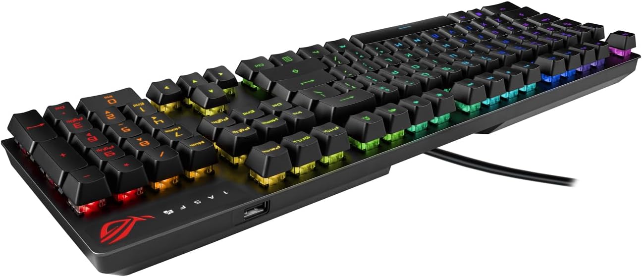 ASUS Mechanical Gaming Keyboard - ROG Strix Scope RX | Red Optical Mechanical Switches | USB 2.0 Passthrough | 2X Wider Ctrl Key for Greater FPS Precision | Aura Sync, Armoury Crate RGB Lighting - Image 3