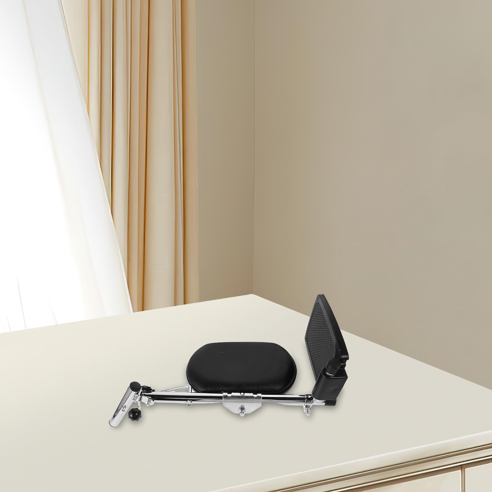 Happyyami Reposapiernas de Apoyo para Silla de Ruedas, Reposapiés Colgante, Acero Inoxidable, Pu y Abs, Negro, Ángulos Ajustables, Instalación Fácil, para Pacientes y Personas Mayores, Uso