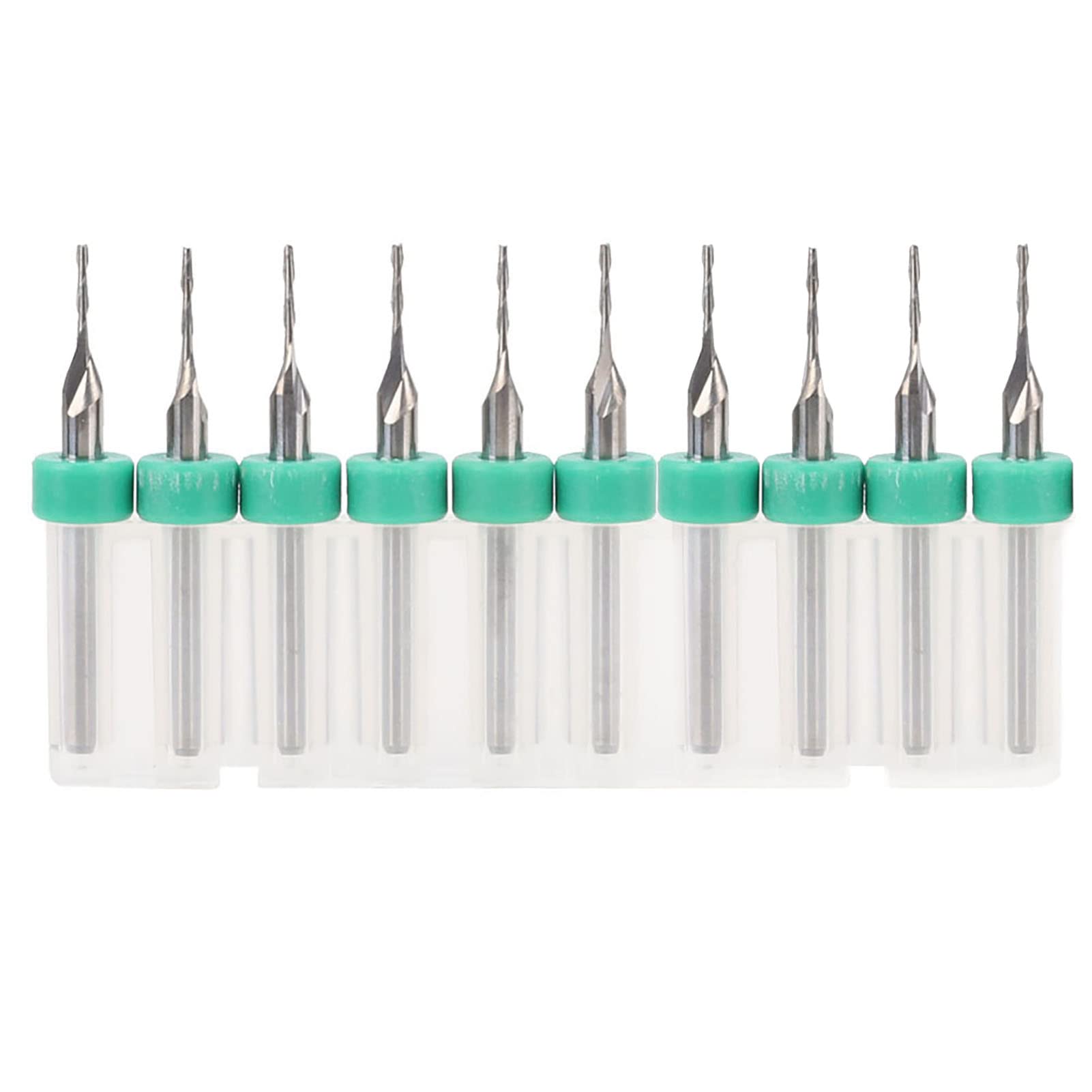 Carbide Milling Cutter, 10pcs 2 Flutes Carbide Milling Cutter Tungsten Steel CNC End Mill for Milling Alloy Steels, Hardened Steel, Metal and More (2 Blades 2.4mm (10 Pieces))